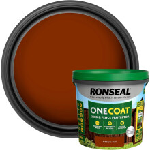 One Coat Fence Life Paint – 5L Medium Oak – Durable, Weatherproof Wood Paint for Fences & Sheds – One Coat Coverage – Fade-Resistant, Quick-Dr