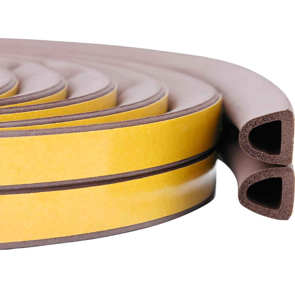 Weather Stripping Tape, Doors Windows Draught Excluder Self-Adhesive Anti-Collision Rubber D Type Foam Sealing Tape, Rubber Sound Insulation For Door 5006955106496