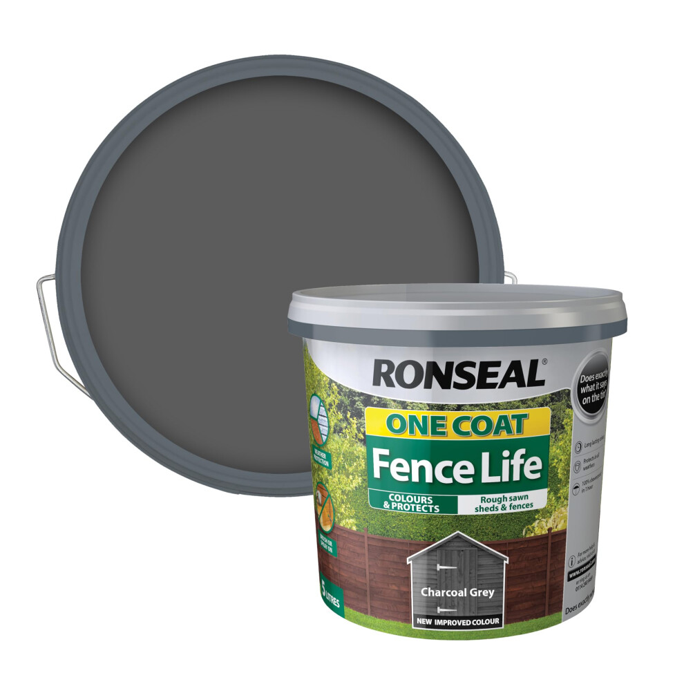 Ronseal One Coat Fence Life Charcoal Grey 5L