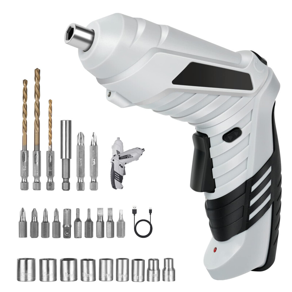 Flintronic Electric Screwdriver Cordless, 3.5Nâ·m Max Torque Electric Screwdriver Kit With 25 Accessories, 3.6V/1300Mah Rechargeable Power Drill Drive 5002802040432