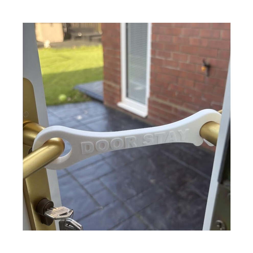 Door Stay French & Patio Door Stopper Â Hold Open Door Restraint Â Creates Approx. 20Cm Controlled Opening Gap Â Pet Access & Ventilation Aid 5004997902649