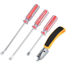 4 Pcs Upholstery Staple Remover and Tack Lifter Tool Set, Heavy Duty Nail Puller Remover Tool, Nail Staple Rivet Tack Puller Screwdriver Remover Tool