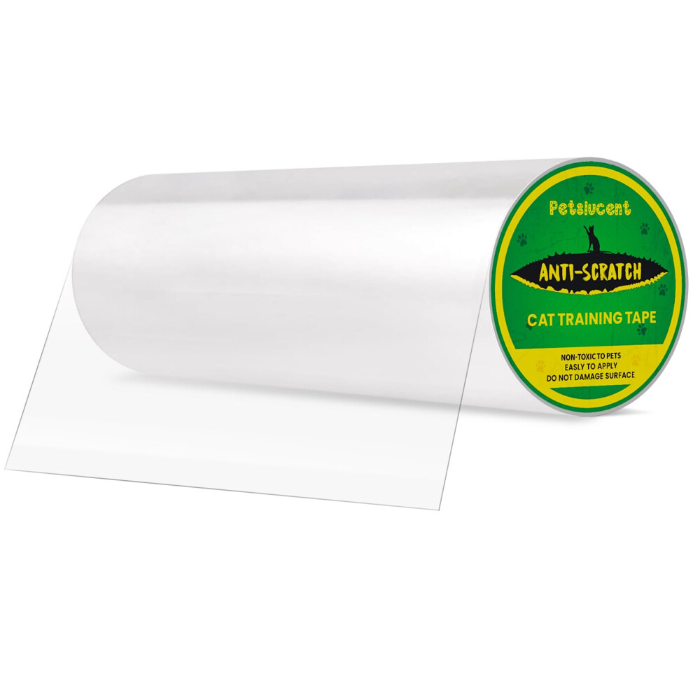 Petslucent Cat Anti Scratch Tape, Door Protector From Dog Scratching, Clear Training Self Adhesive Tape For Carpet, Sofa, Couch, Door (30Cm X 3M) 5007521372024