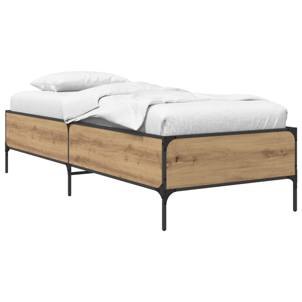 Vidaxl Bed Frame Artisian Oak 80 X 200 Cm Engineered Wood