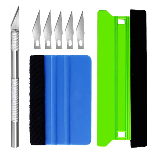 Wallpaper Tools Vinyl Application Kit – Wrap Installation Tool Set with Felt Squ
