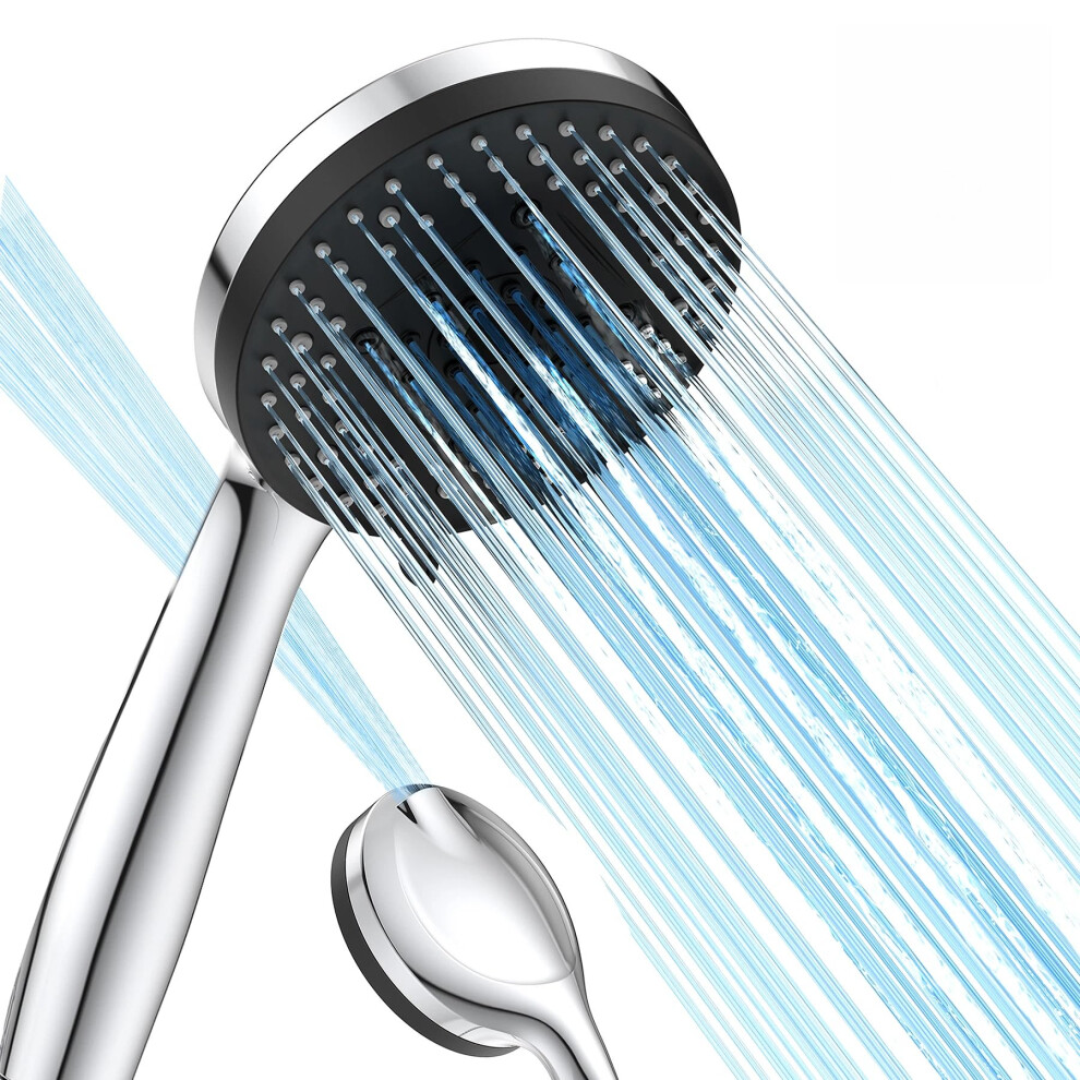 Voxon High Pressure Shower Head With 10 Modes, Large Powerful Flow Handheld Showerhead, Built-In Power Wash To Clean Tub, Tile & Pets, For Low Water 5007180870886