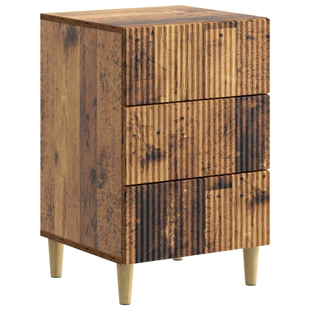 Vidaxl Bedside Cabinet Old Wood 43 X 41 X 66.5 Cm Engineered Wood