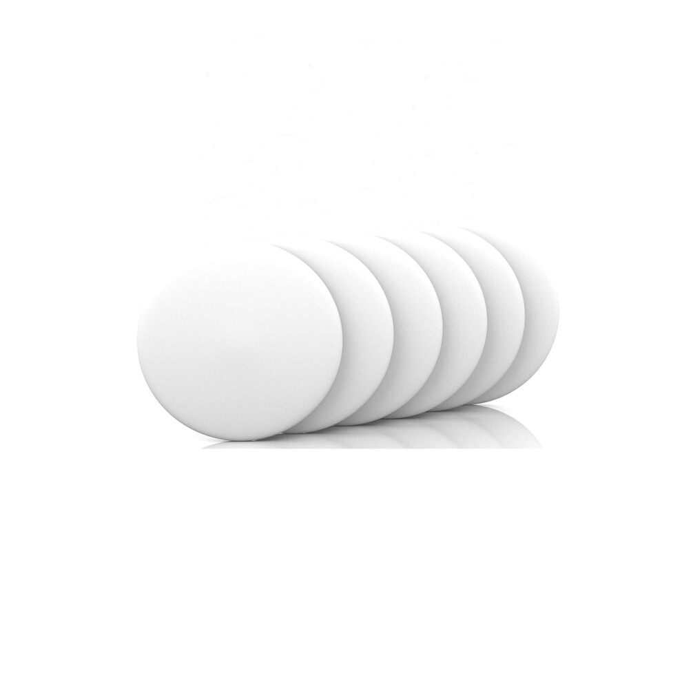 Door Stopper, Silicone Wall Protectors Self Adhesive Door Handle Knob Bumper Guard Stopper Rubber Door Stops 6Pcs (8Cm, White 5000765516063