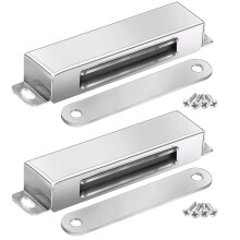 Onarway Magnetic Door Catch 30KG Pull Strong Magnet Cabinet Latches Magnetic Hardware Stainless Steel Chrome Door Closer for Bathroom Kitchen Sliding