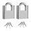 2 Pcs Heavy Duty Padlocks with Keys Outdoor 1