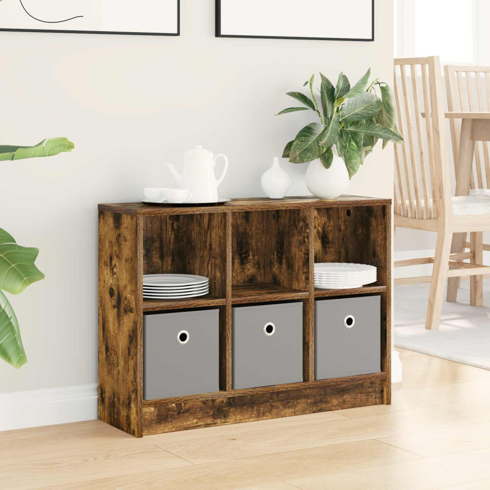 Vidaxl Sideboard With Drawer Smoked Oak 73.5 X 22.5 X 53.5 Cm