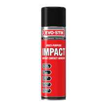 EVO-STIK Impact Instant Contact Adhesive Spray - 500ml - Multipurpose High-Strength Contact Glue - Bonds Instantly on Contact - Fast Drying