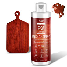 Water Based Wood Stain - Red Cherry | Wood Varnish for Indoor & Outdoor Furniture, Wardrobe, Cabinets, Doors, Low Odor & Non-Toxic, Fast Drying, M