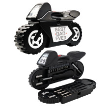Best Dad Ever Motorcycle Tool Kit | Unique Multi Tool Gift for Him | Fun Christmas, Birthday & Father’s Day Present for Dad, Grandad or Husband