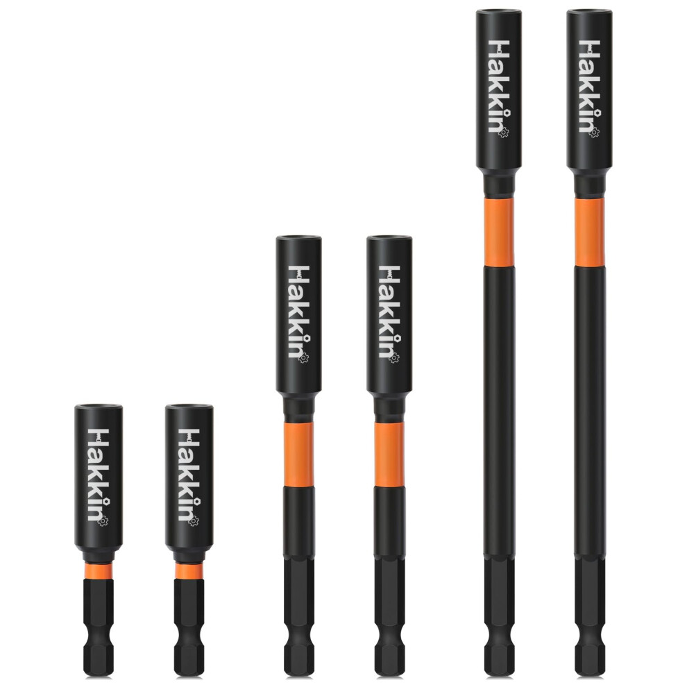 Magnetic Bit Holder Hakkin 6Pcs Impact Duty 1/4Â Hex Shank Drill Bit Holder S2 Steel Professional Extension Bit Holder For Impact Driver 60Mm 100Mm 5009064309802