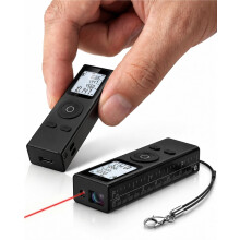 Cooper Ray, Mini Laser Measure, 68mm/28g Pocket Size Keychain Laser Measurement Tool, Great Gift, 2mm Accuracy, 30m/100ft Digital Tape Measure, IN/F