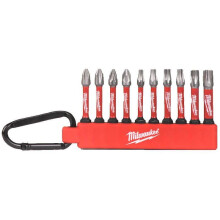 Milwaukee - Shockwave Impact Duty Screwdriver Bit Carabiner Set 10 Piece, Variety Pack