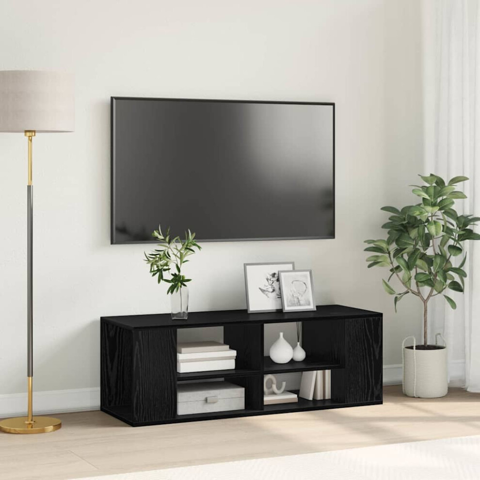 Vidaxl Tv Cabinet Set Black Oak 102 X 35 X 35 Cm Engineered Wood