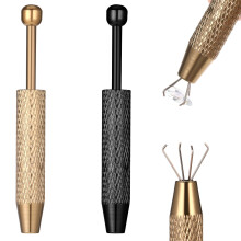 Piercing Ball Grabber Tool, 2 Pcs Stainless Steel Piercing Removal Tool 4 Prongs Diamond Claw Tweezers Piercing-Tools for Changing Jewelry, Pick up T