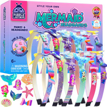 DIY Haarband-Bastelset für Mädchen Meerjungfrau Geschenkset — diy haarband set, diy haarbänder, meerjungfrau set, diy schmuck kinder
