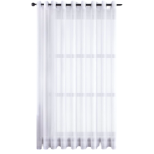 Sheer Voile Curtain with Eyelets 245x300 cm Artificial Linen White — white voile curtain, sheer tulle curtain, eyelet curtain, voile for curtain rod