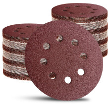 100PCS 125mm Sanding Discs, 5 Inch 8 Hole Hook and Loop Sandpaper Discs 40 60 80 120 220 320 400 600 Mixed Grits Sanding Discs for Random Orbital Sand