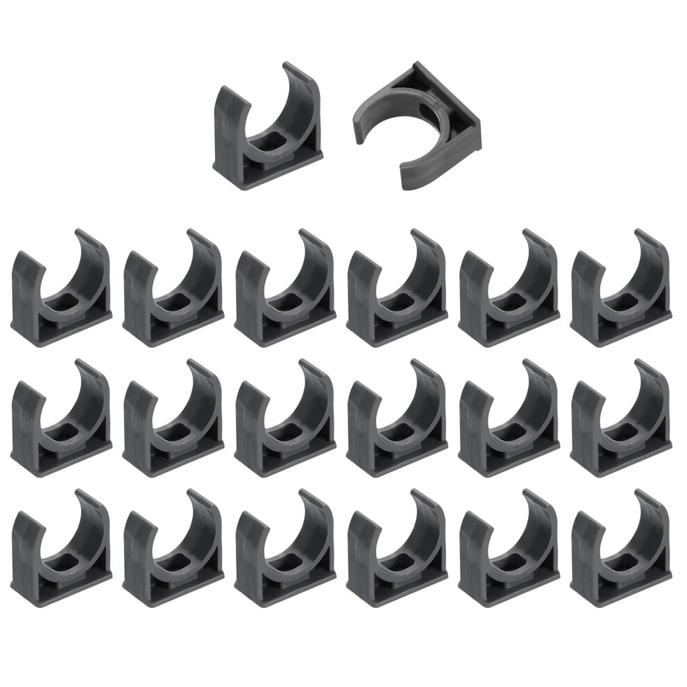 Sourcing Map 20Pcs Pvc Water Pipe Clamps Clips, U-Shaped Tubing Hose Buckles, Irrigation Tube Holder For 25Mm Od For Tv Trays Tube Hose Hanger Suppor 5004448619584