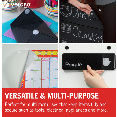 VELCRO Brand  Stick On Coins  Double Sided Hook  Loop Self Adhesive St 2