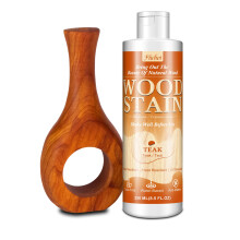 Water Based Wood Stain & Varnish 250ml - Teak | Indoor & Outdoor Wood Stain for Furniture, Doors, Cabinets | Low Odor, Non-Toxic, Fade-Resistant Mult