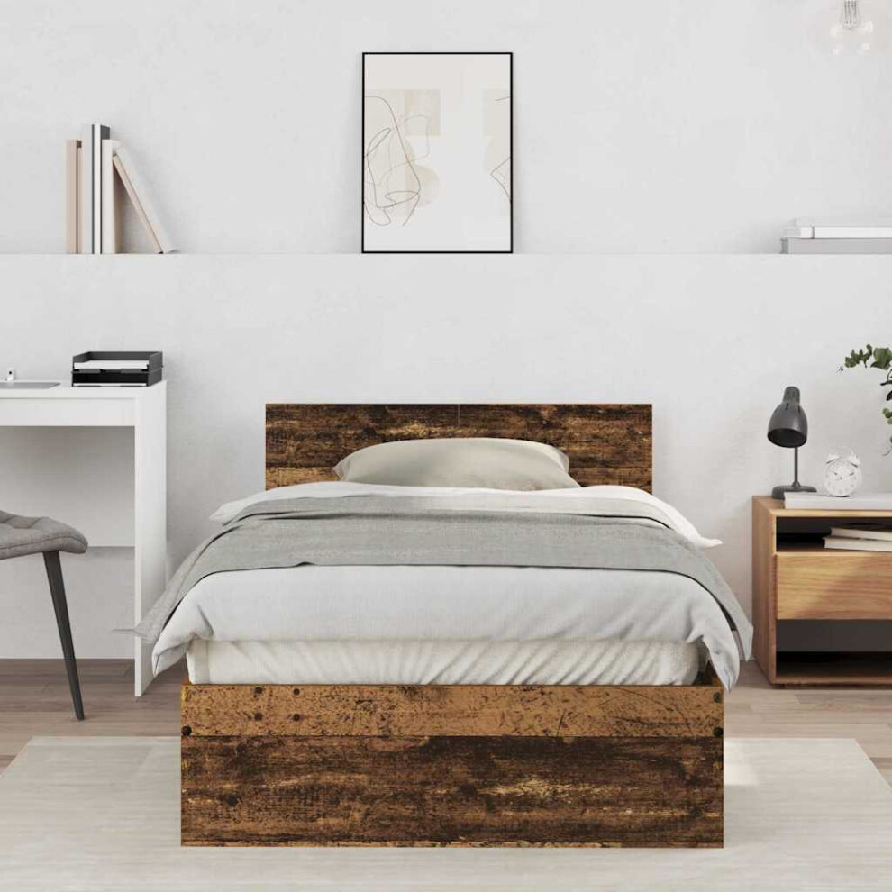 Vidaxl Bed Frame Old Wood 203 X 104 X 70 Cm Engineered Wood