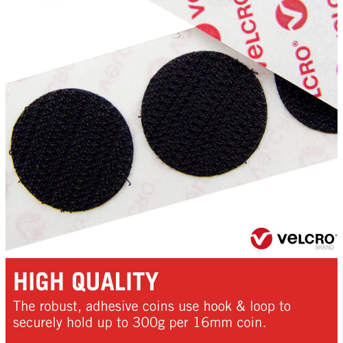 VELCRO Brand  Stick On Coins  Double Sided Hook  Loop Self Adhesive St