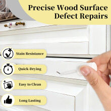 ZDBB Wood Touch Up Paint White 1 Oz Cabinet Paint Pen for Wood Refinis