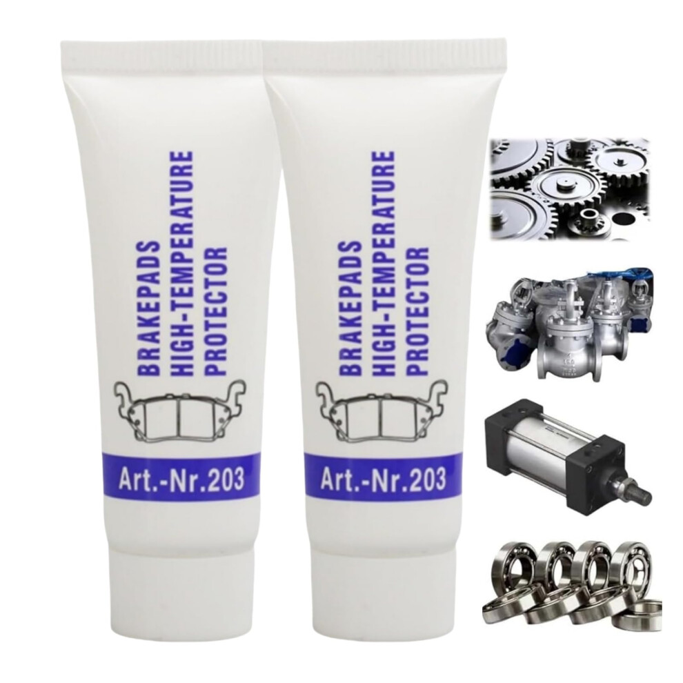 2Pcs Brake Caliper Slider Pin Grease,Brake Grease For Caliper Pins,Silicone Gr-Ease For O-Rings,Lubricant Plumbers,Heat & Cold Resistant Machine Lube 5006253515099