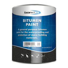 Bond It Bitumen Paint – Black, 5L | General Purpose Waterproof Bituminous Paint | Coating for Metal – Concrete – Wood & Roofing | Weatherproof &
