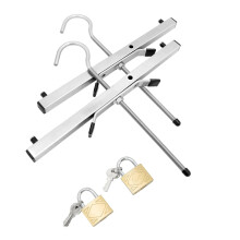 2 Pcs Ladder Clamps for Roof Rack – Heavy Duty Lockable Roof Rack Clamp with 2 F