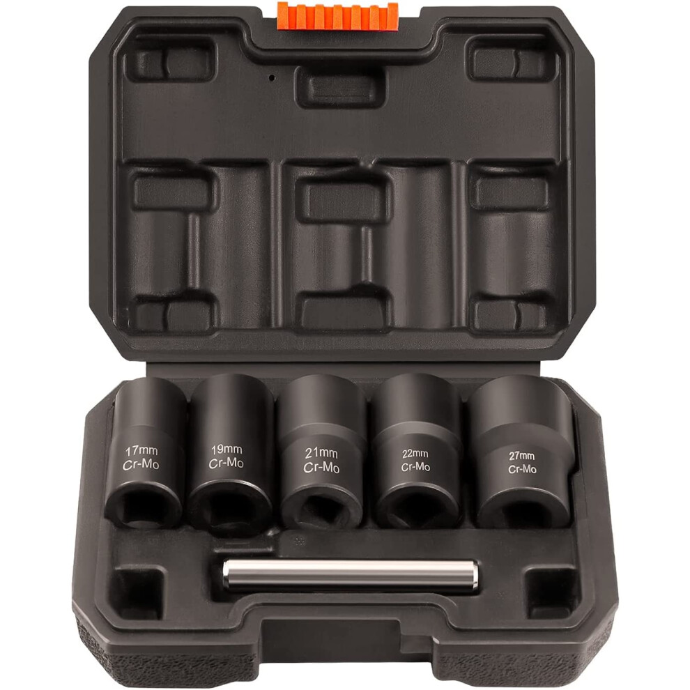 Thinkwork Twist Socket Set, 6 Pieces Stripped Lug Nut Removal Extractor Tool For Removing Damaged, Frozen, Rusted, Rounded-Off Bolts, Nuts & Screws, 5008032164849