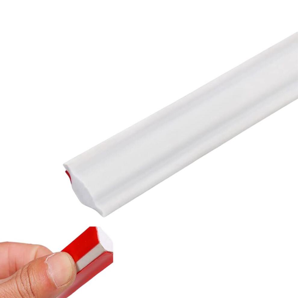Flexible Wall Corner Molding Trim, 5M/16.4Ft Long Self Adhesive Caulk Strip Peel And Stick Trim For Cabinet Edge, Tile Edge, Ceilings, Countertops (W 5002672252874