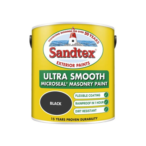 Sandtex Sandtex Retail Ultra Smooth Masonry Black 2.5 L