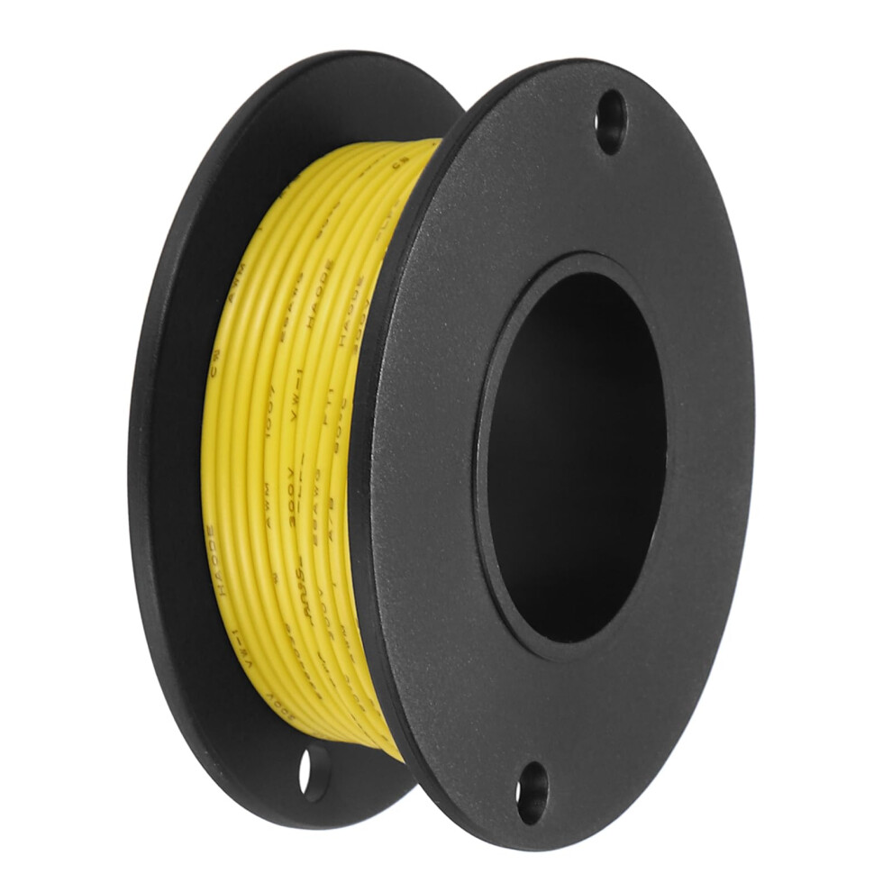 Sourcing Map 28Awg Stranded Pvc Hookup Wire 10M/33Ft Yellow, Electrical Ul1007 Spool Tinned Copper Wire For Internal Connecting, Marine 5005297355050