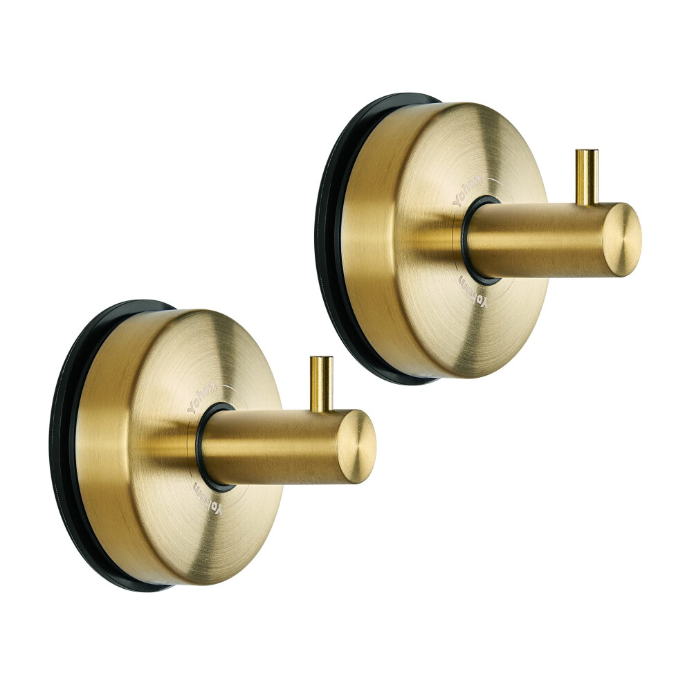 Yohom Vacuum Suction Cup Towel Hooks Stainless Steel Bathroom Suction Hooks Sucker Shower Hook Suction Towel Holder For Kitchen Wall Heavy Duty Towel 5009192049120