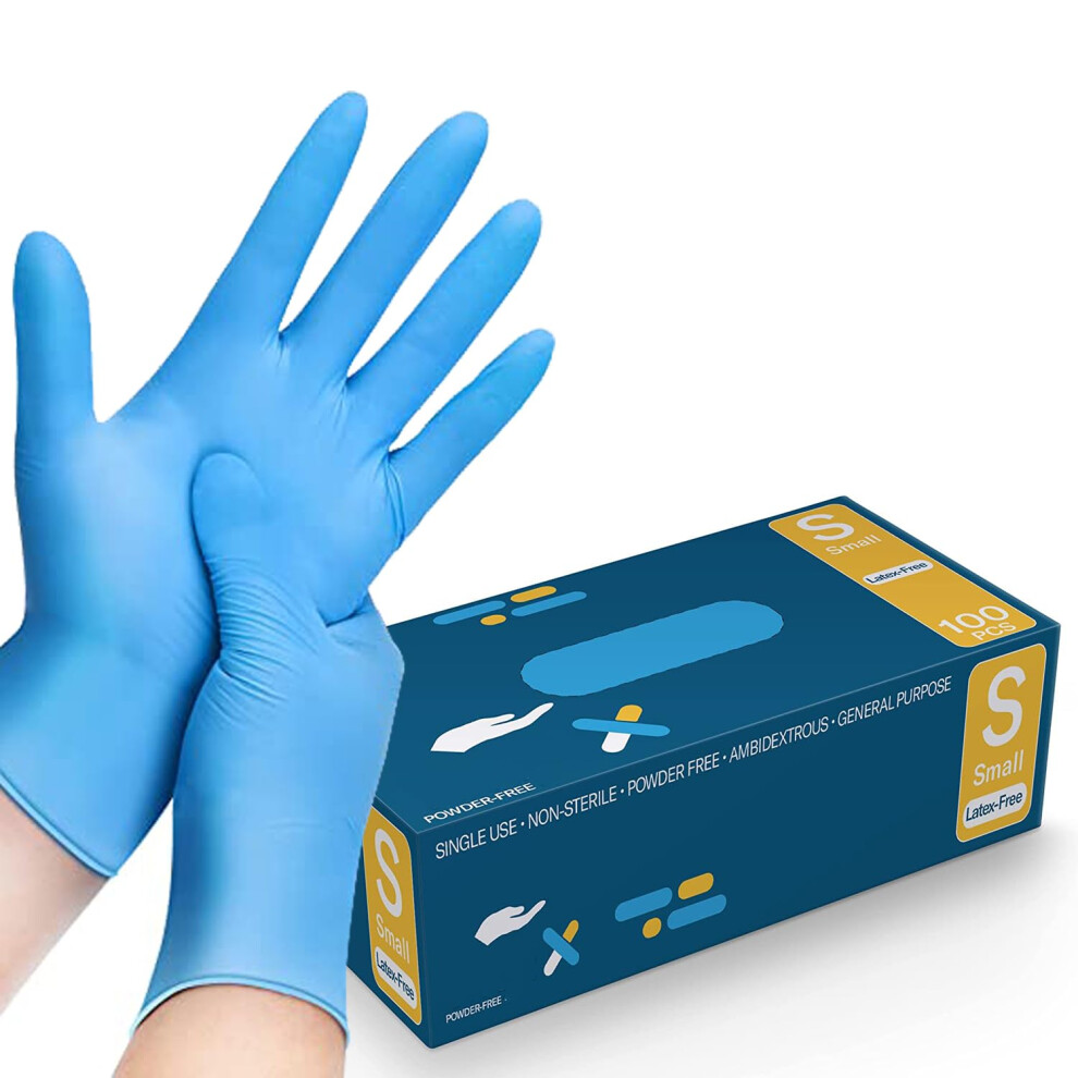 Primeone Blue Nitrile Disposable Gloves Â 100 Count | Latex-Free, Powder-Free | 5004562497853