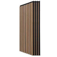 Art3d 4-Pack Acoustic Wood Slat Wall Panels for Interior Decor, 3D Fluted Sound Absorbing Wood Paneling for Accent Wall Ceiling Kitchen Living Room B