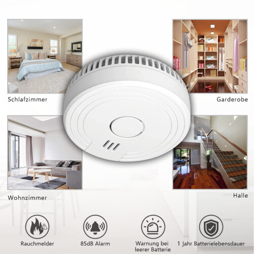 ELRO FS1801  10Piece Smoke Detector Set  10Year Sensor  Complies with 1