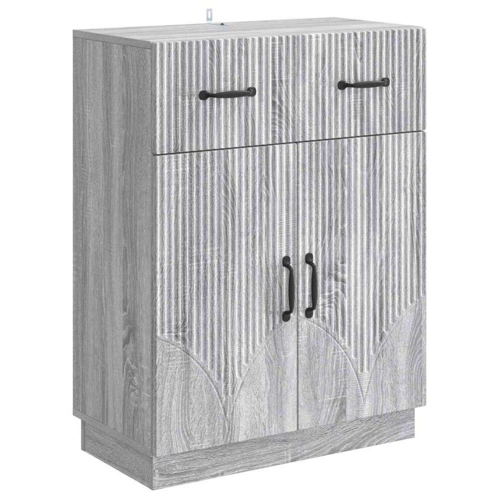 Vidaxl Sideboard Sonoma 66 X 34.5 X 87 Cm Engineered Wood Grey