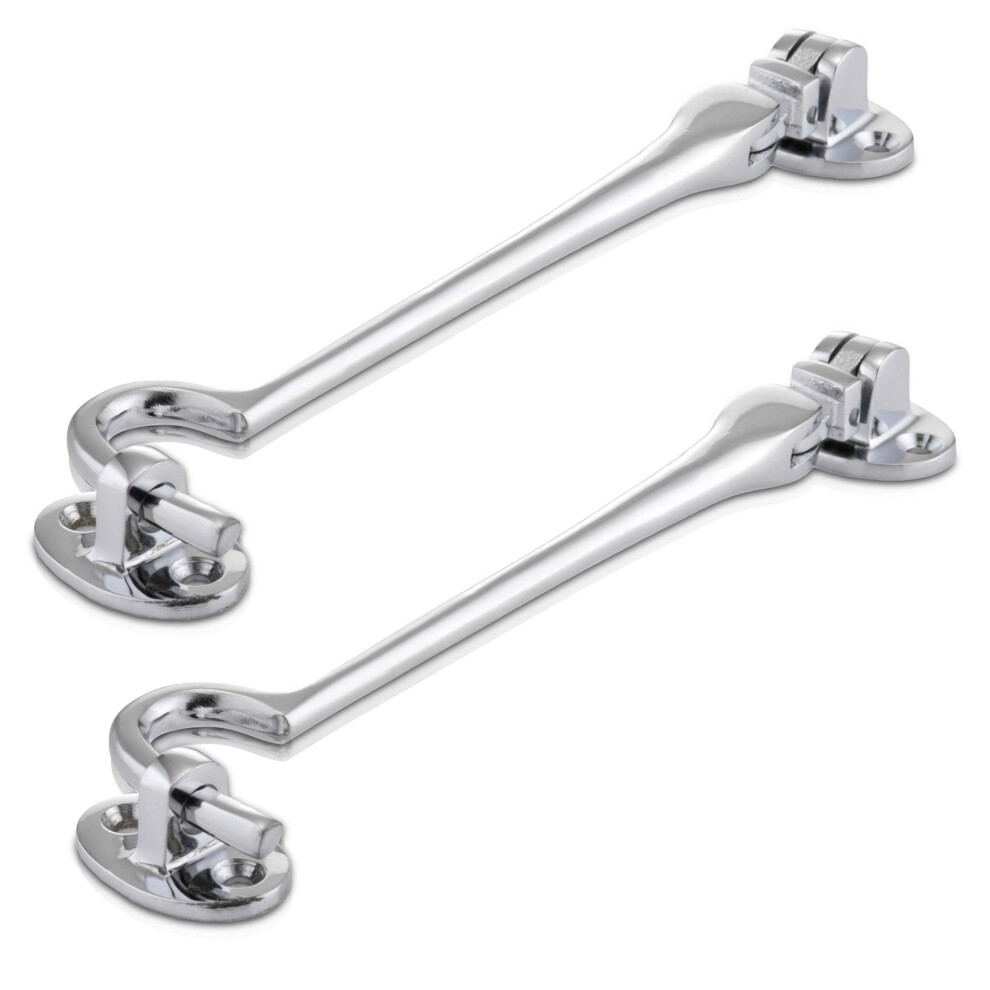 Xfort 100Mm Chrome Cabin Hook And Eye Latch, Door And Gate Latches 5006553075668