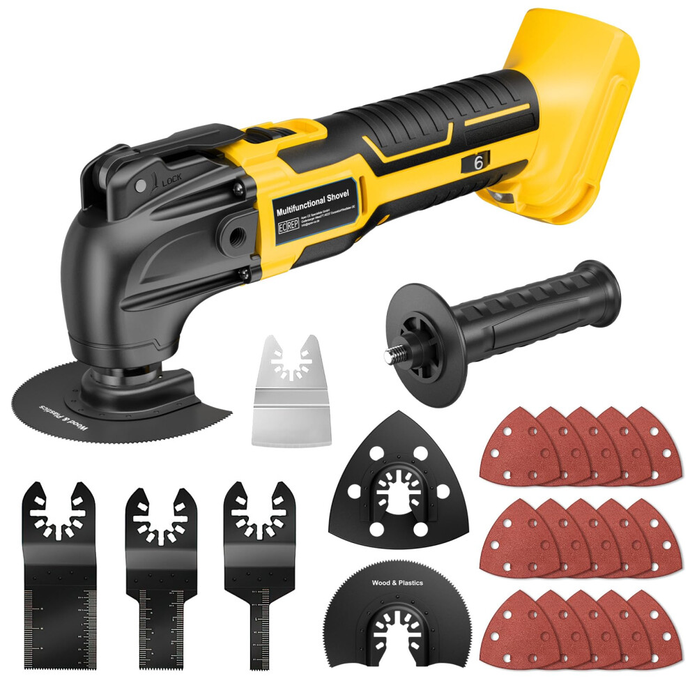Cordless Oscillating Multi Tool For Dewalt 18V 20V Battery(Only Tool), 6 Variable Speed Brushless-Motor Tool, Oscillating Multi Kit For Cutting Wood 5002375398473
