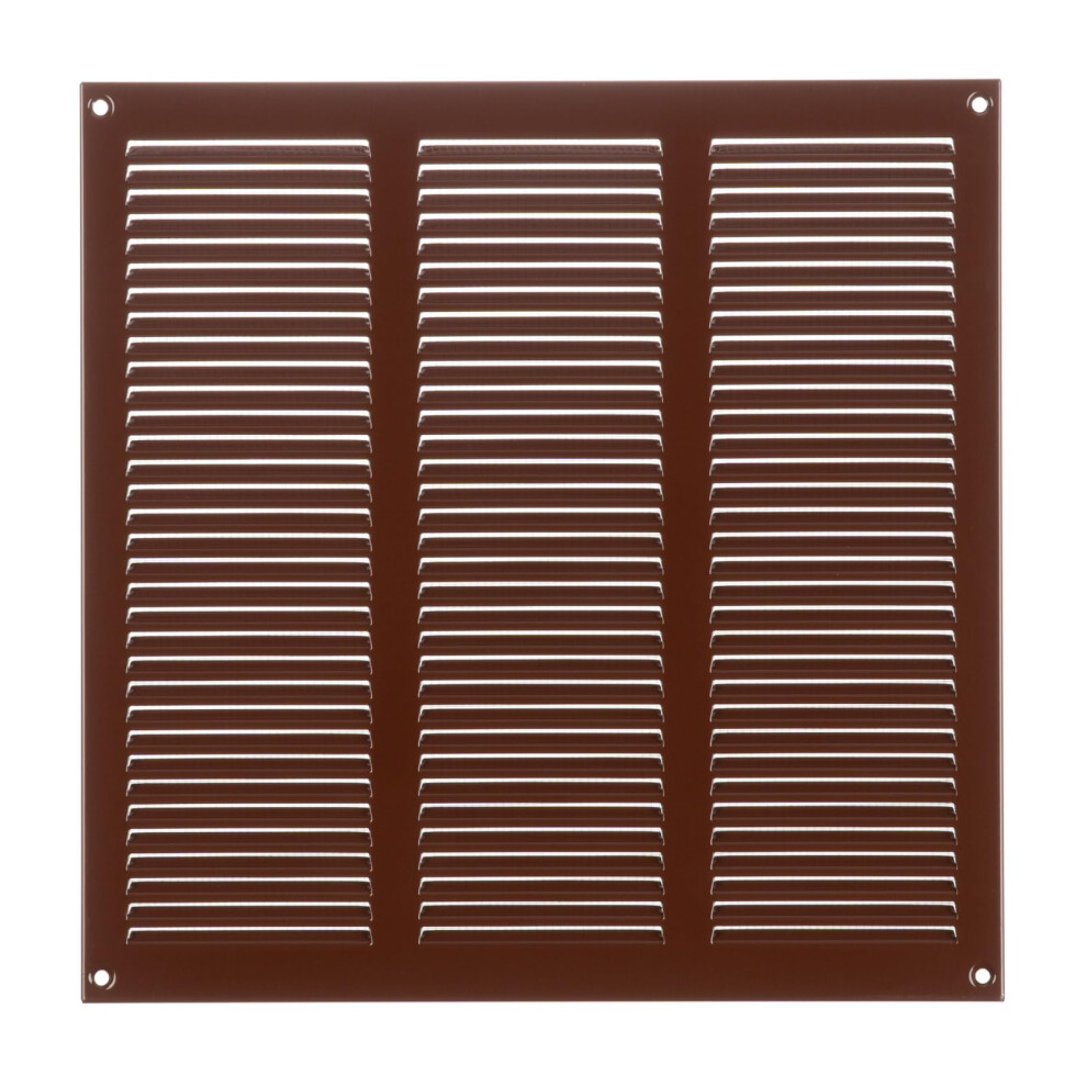 Steinberg14 Brown 300X300mm Metal Air Vent Cover With Insect Mesh - 12X12 Inch Ventilation Grille - Air Vent Register For Walls And Ceilings - Ventil 5002799011019