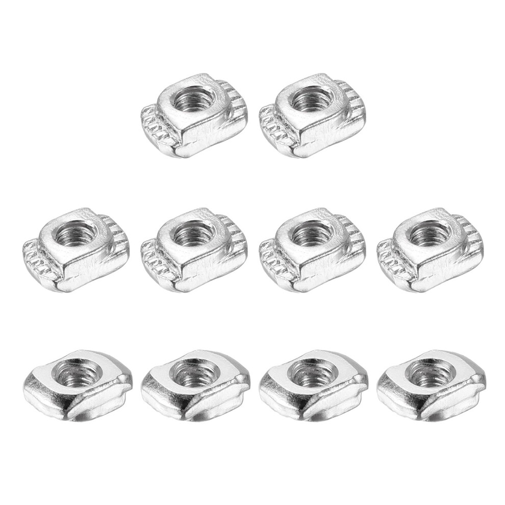 Sourcing Map 10Pcs M3 T Nuts Sliding T Slot Nut Fastener Carbon Steel Nickel Plated Half Round Roll In Sliding Aluminum Profile Accessories 1515 Seri 5003491149772