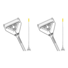 2X Manche de Balai à Franges Robuste, Pièce de Rechange Industrielle en Métal pour le Nettoyage des Sols de la Maison, Du Garage, Du Bureau, de