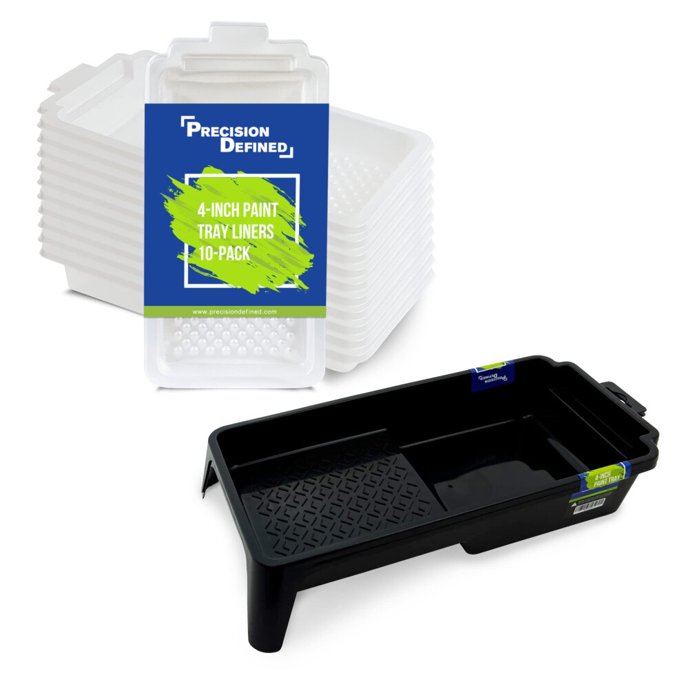 (10 Cm, Bundle (Mixed) Â 12 Pack) Precision Defined Paint Trays, Paint Roller Trays Liner, Plastic Paint Pan For Roller Brushes 850031668553